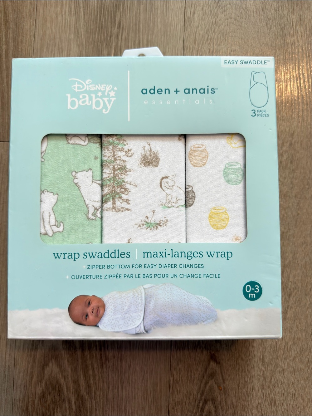 aden + anais Wrap Swaddles Pack — Light Blue, White size 0-3months